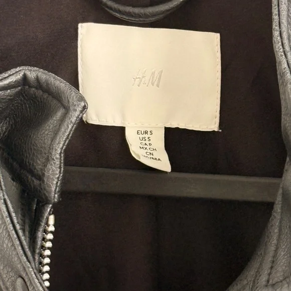 H&M Black Leather Jacket - Picture 2 of 7